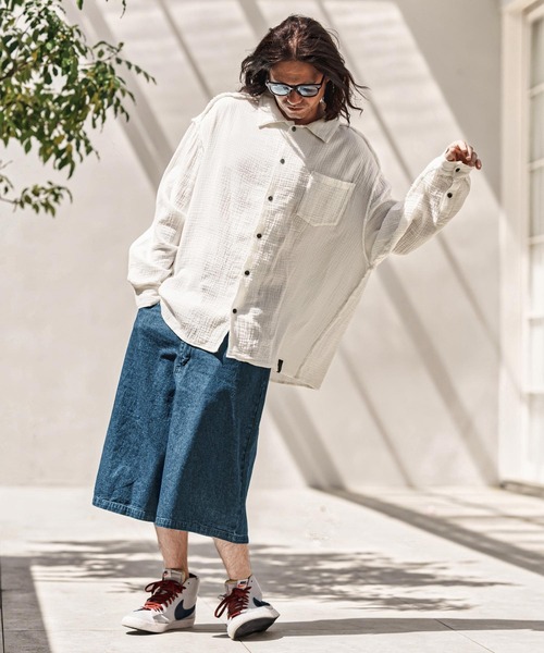 ms6100-Cut Off Double Gauze Shirts ダブルガーゼシャツ（シャツ