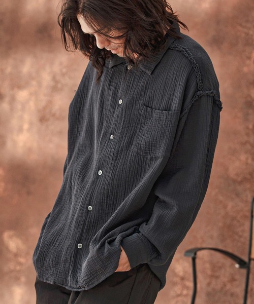 ms6100-Cut Off Double Gauze Shirts ダブルガーゼシャツ（シャツ