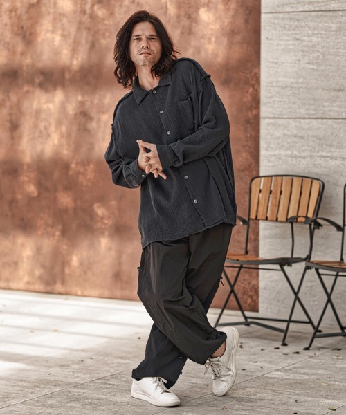 ms6100-Cut Off Double Gauze Shirts ダブルガーゼシャツ（シャツ