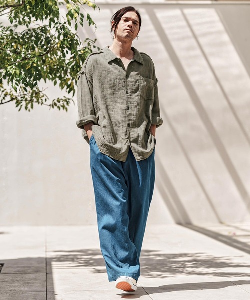 ms6100-Cut Off Double Gauze Shirts ダブルガーゼシャツ（シャツ