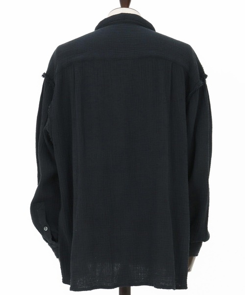 CAMBIO（カンビオ）の「ms6100-Cut Off Double Gauze Shirts ダブルガーゼシャツ（シャツ/ブラウス・メンズ・カーキ/ブラック/ホワイト・L/M）」の15枚目の写真