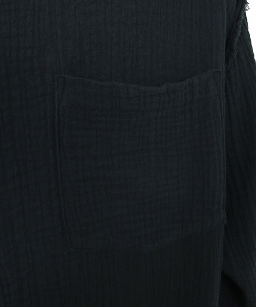 CAMBIO（カンビオ）の「ms6100-Cut Off Double Gauze Shirts ダブルガーゼシャツ（シャツ/ブラウス・メンズ・カーキ/ブラック/ホワイト・L/M）」の7枚目の写真