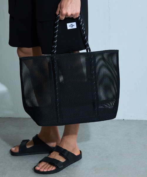 COLONY 2139（コロニートゥーワンスリーナイン）の「メッシュトートバッグ（トートバッグ・レディース・グレー/ブラック・FREE）」の2枚目の写真