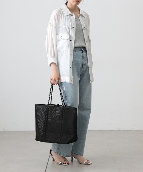 COLONY 2139（コロニートゥーワンスリーナイン）の「メッシュトートバッグ（トートバッグ・レディース・グレー/ブラック・FREE）」の16枚目の写真