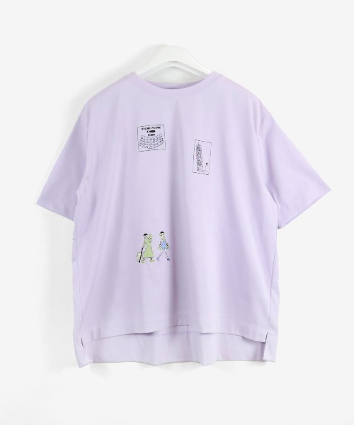 STUDIO PICONE(スタジオピッコーネ)の「コットン混UV速乾プルオーバー(Tシャツ/カットソー・レディース・イエロー/パープル/ホワイト/ブラック・LL/M/L)」の4枚目の写真