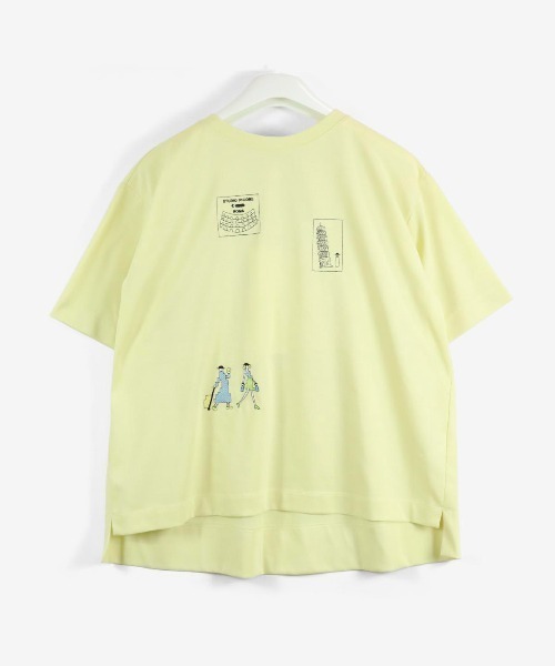 STUDIO PICONE(スタジオピッコーネ)の「コットン混UV速乾プルオーバー(Tシャツ/カットソー・レディース・イエロー/パープル/ホワイト/ブラック・LL/M/L)」の1枚目の写真