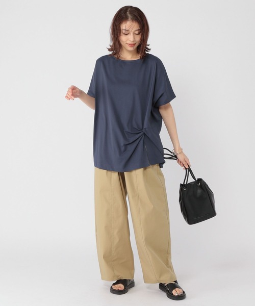 専用✿studio CLIP✿リネン混✿プルオーバーカットソー セール】【接触冷感】ヘムデザインプルオーバー（Tシャツ