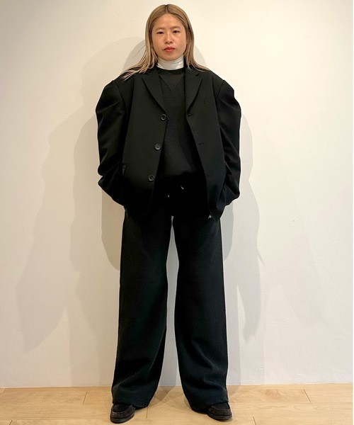 WOOL TWILL PUFF JACKET ウールツイルパフジャケット（テーラード