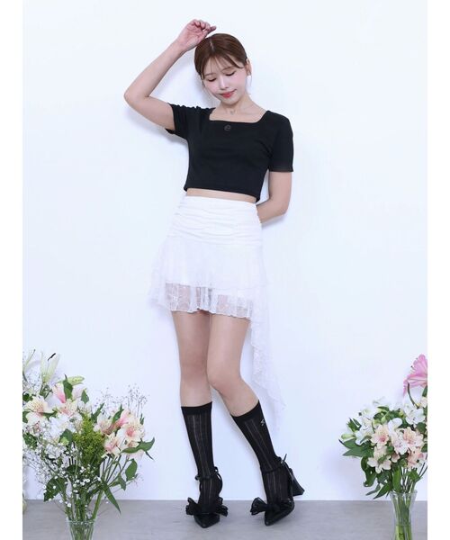 EATME（イートミー）の「リボンエンブロイダリーソックス（ソックス/靴下・レディース・グレー/ブラック/アイボリー・FREE）」の19枚目の写真