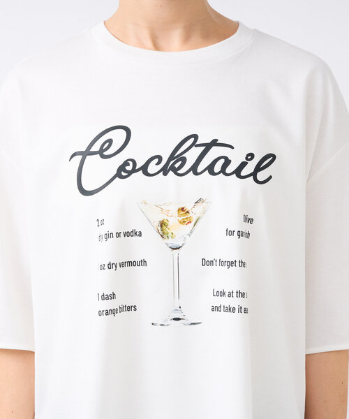 RIVE DROITE（リヴドロワ）の「【遊び心◎】COCKTAILオーバーTee（Tシャツ/カットソー・レディース・オフホワイト/ライトグレー・FREE）」の22枚目の写真