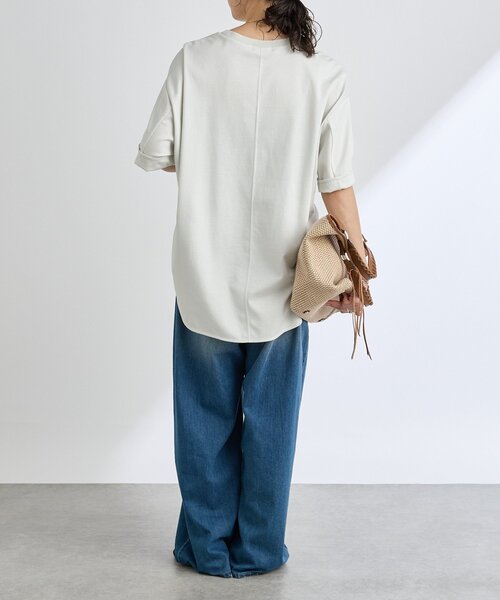 RIVE DROITE（リヴドロワ）の「【遊び心◎】COCKTAILオーバーTee（Tシャツ/カットソー・レディース・オフホワイト/ライトグレー・FREE）」の6枚目の写真