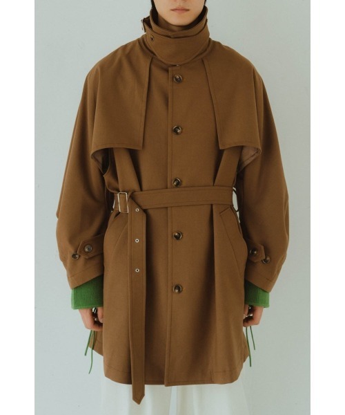 セール中　 knuth marf 3way dolman trench coat 3way dolman trench coat/khakibrown | KNUTH MARF