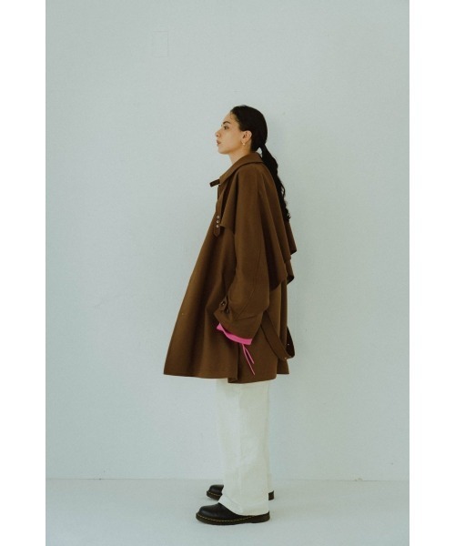Knuth Marf(クヌースマーフ)の「3way dolman trench coat/khakibrown(ステンカラーコート・レディース・カーキブラウン・FREE)」の4枚目の写真