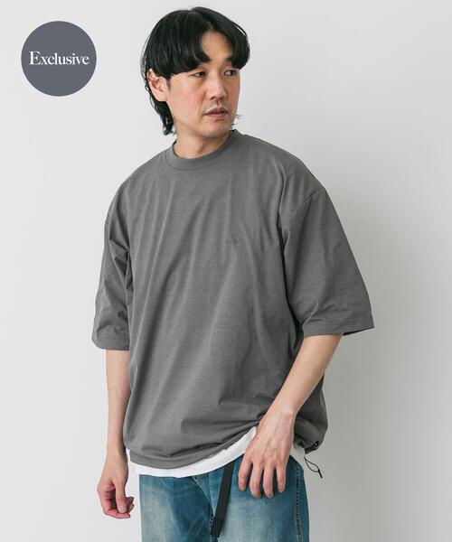 Snow Peak（スノーピーク）の「『別注』Snow Peak×DOORS　WaterActive Drawstring Tee（Tシャツ/カットソー・メンズ・グレー/ホワイト/オリーブ/ブラック・X-LARGE/LARGE/MEDIUM）」の4枚目の写真