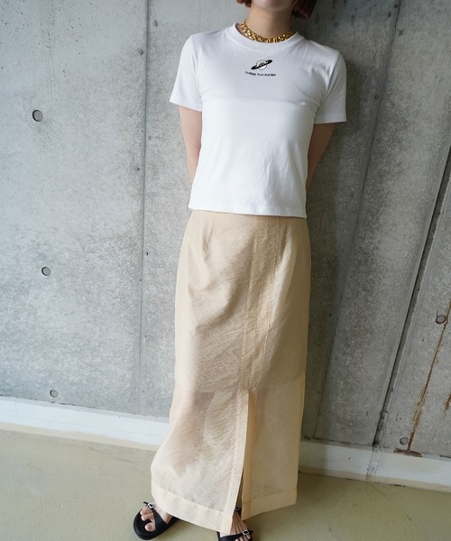 THINGS THAT MATTER(シングス ザット マター)の「THIRD EYE(i) SATURN CROPPED T-SHIRT/ サードアイサターンクロップドTシャツ(Tシャツ/カットソー・レディース・ホワイト/ブラック・FREE)」の4枚目の写真