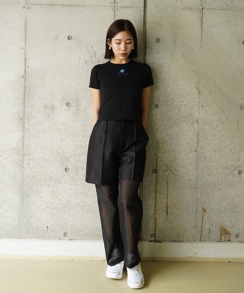 THINGS THAT MATTER(シングス ザット マター)の「THIRD EYE(i) SATURN CROPPED T-SHIRT/ サードアイサターンクロップドTシャツ(Tシャツ/カットソー・レディース・ホワイト/ブラック・FREE)」の9枚目の写真