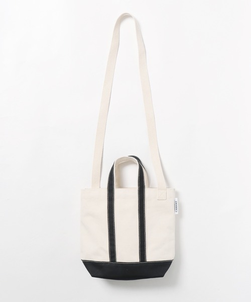 PARROTT CANVAS(パロットキャンバス)の「PARROTT CANVAS/パロットキャンバス SHOULDER MINI TOTE ミニ トートバッグ ショルダーバッグ 2WAY(トートバッグ・メンズ・アイボリー系1・FREE)」の2枚目の写真