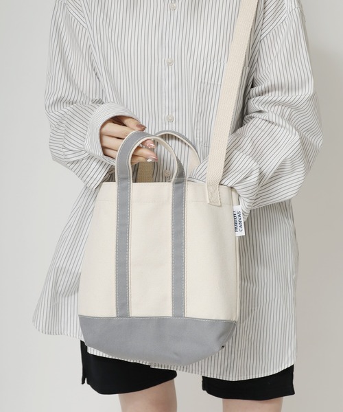 PARROTT CANVAS(パロットキャンバス)の「PARROTT CANVAS/パロットキャンバス SHOULDER MINI TOTE ミニ トートバッグ ショルダーバッグ 2WAY(トートバッグ・メンズ・アイボリー系1・FREE)」の5枚目の写真
