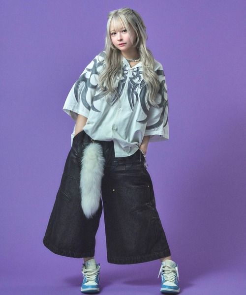 GALFY(ガルフィー)の「GALFY-部族長シャツ(シャツ/ブラウス・メンズ・ホワイト/ブラック/グレー・L/XL)」の14枚目の写真