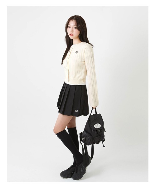 tシャツ A'GEM/9 × .kom 「muah muah/ムーアムーア」Line stitch logo cardigan/ラインステッチ ロゴカ A'GEM/9 × .kom 『muah muah/ムーアムーア』Line stitch logo