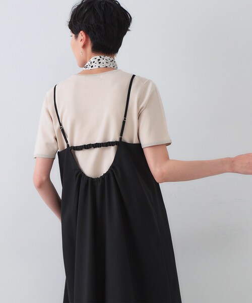 OPAQUE.CLIP(オペークドットクリップ)の「リネンライクキャミワンピース【洗濯機洗い可】(ワンピース・レディース・チャコールグレー/ブラック/ベージュ・36/38/40/42)」の8枚目の写真
