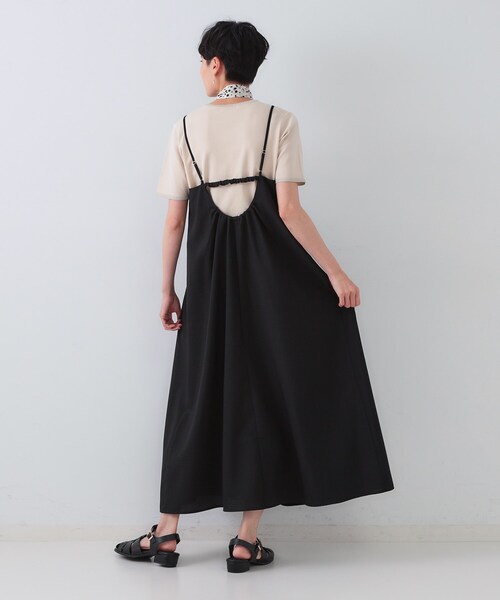 OPAQUE.CLIP(オペークドットクリップ)の「リネンライクキャミワンピース【洗濯機洗い可】(ワンピース・レディース・チャコールグレー/ブラック/ベージュ・36/38/40/42)」の9枚目の写真