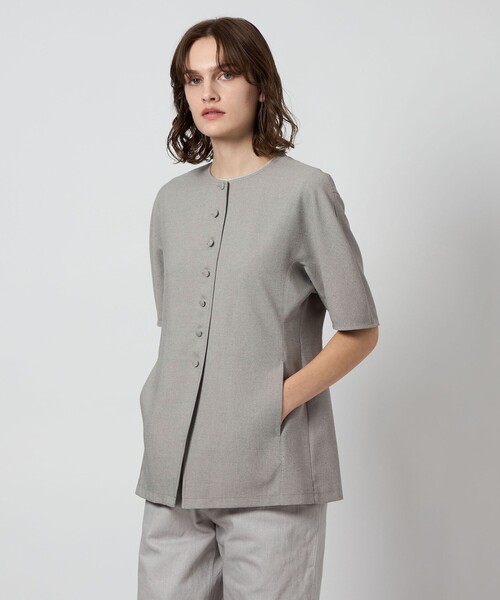 Steven Alan（スティーブンアラン）の「＜Steven Alan＞スラブ オックス ブラウス（シャツ/ブラウス・レディース・グレー系/ダークブラウン・S/M）」の20枚目の写真