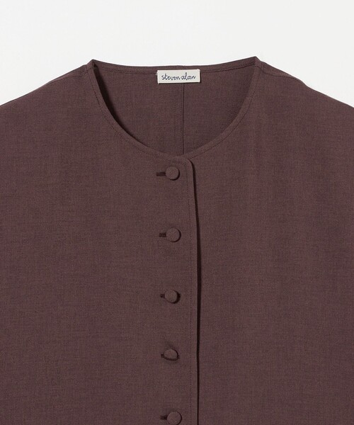 Steven Alan（スティーブンアラン）の「＜Steven Alan＞スラブ オックス ブラウス（シャツ/ブラウス・レディース・グレー系/ダークブラウン・S/M）」の5枚目の写真