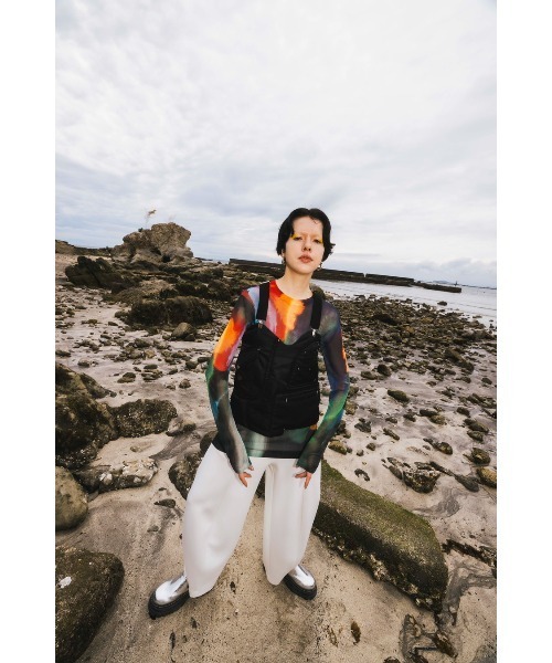 ニット セーター EVOLVE SHEER KNIT TOP レディース EVOLVE SHEER KNIT TOP（ニット/セーター）｜OMMO（オーエム