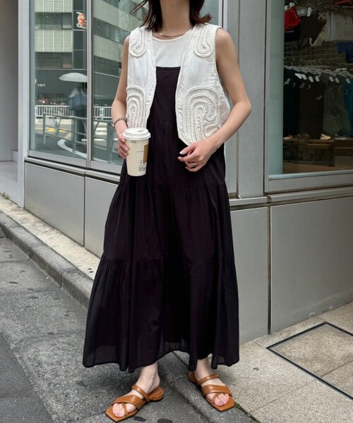 CIAOPANIC TYPY(チャオパニックティピー)の「【India】ロープ刺繍ベスト(ベスト・レディース・ブラウン/オフホワイト/ブラック・ONE SIZE)」の11枚目の写真