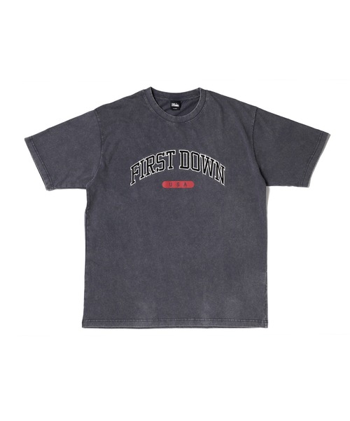 FIRST DOWN（ファーストダウン）の「ピグメント ロゴ ショートスリーブ Tシャツ #2（Tシャツ/カットソー・メンズ・イエロー/チャコール/オフホワイト・M/XL/L）」の19枚目の写真