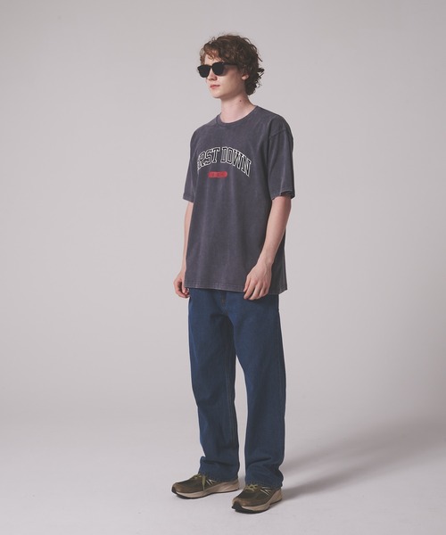 FIRST DOWN（ファーストダウン）の「ピグメント ロゴ ショートスリーブ Tシャツ #2（Tシャツ/カットソー・メンズ・イエロー/チャコール/オフホワイト・M/XL/L）」の11枚目の写真