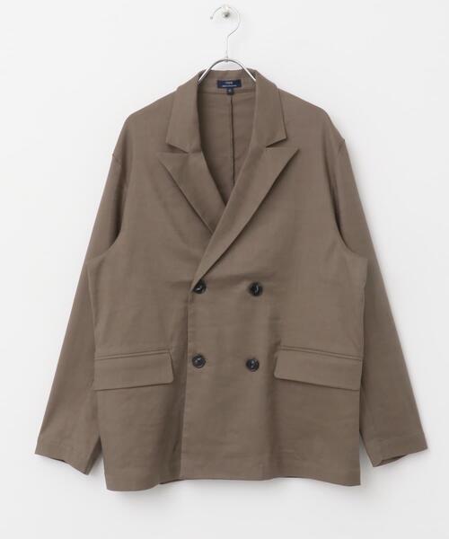 ITEMS URBANRESEARCH（アイテムズ アーバンリサーチ）の「『セットアップ対応』Linen Blend Double Jacket（その他アウター・メンズ・ブラウン/アイボリー/チャコールグレー・MEDIUM/LARGE）」の15枚目の写真