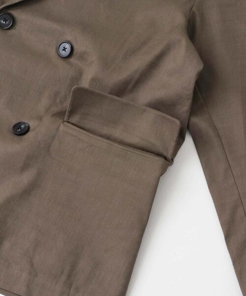 ITEMS URBANRESEARCH（アイテムズ アーバンリサーチ）の「『セットアップ対応』Linen Blend Double Jacket（その他アウター・メンズ・ブラウン/アイボリー/チャコールグレー・MEDIUM/LARGE）」の13枚目の写真