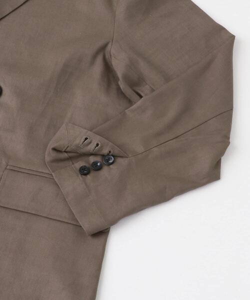 ITEMS URBANRESEARCH（アイテムズ アーバンリサーチ）の「『セットアップ対応』Linen Blend Double Jacket（その他アウター・メンズ・ブラウン/アイボリー/チャコールグレー・MEDIUM/LARGE）」の12枚目の写真