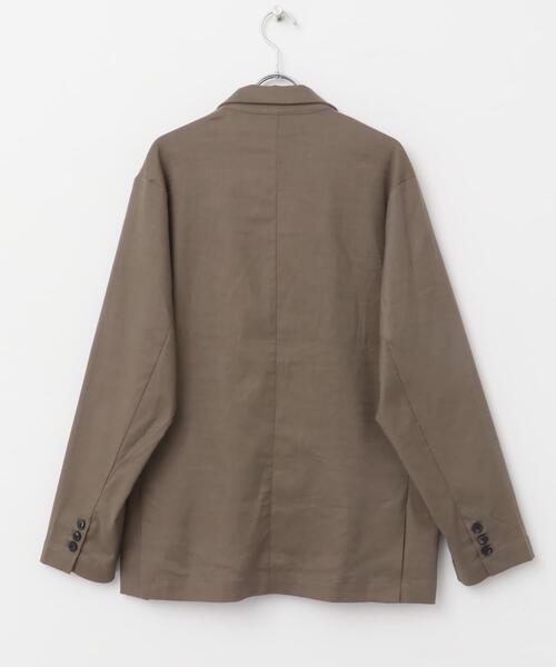 ITEMS URBANRESEARCH（アイテムズ アーバンリサーチ）の「『セットアップ対応』Linen Blend Double Jacket（その他アウター・メンズ・ブラウン/アイボリー/チャコールグレー・MEDIUM/LARGE）」の11枚目の写真