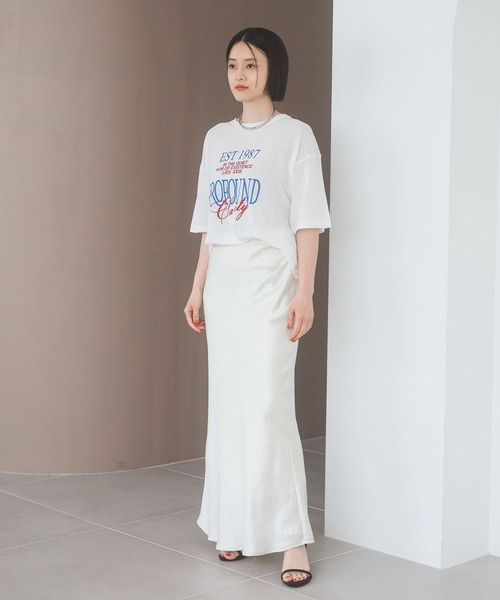 A part by(アパートバイ)の「ロゴBIGTシャツ(Tシャツ/カットソー・レディース・オフホワイト/ブラック・FREE)」の22枚目の写真