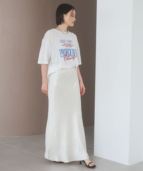 A part by(アパートバイ)の「ロゴBIGTシャツ(Tシャツ/カットソー・レディース・オフホワイト/ブラック・FREE)」の20枚目の写真