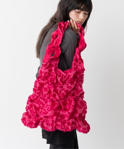 Casselini（キャセリーニ）の「Casselini(キャセリーニ)スクエアギャザートート（トートバッグ・レディース・ベージュ/ピンク/ブルー/ブラック・FREE）」の21枚目の写真