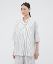 【美品】MHL. マーガレットハウエル 17AW ストライプ柄 シャツ 美品】MHL. マーガレットハウエル 17AW ストライプ柄 シャツ