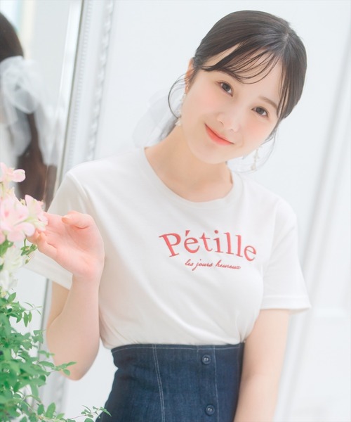 WILLSELECTION（ウィルセレクション）の「PetilleクルーネックTシャツ（Tシャツ/カットソー・レディース・ホワイト系その他/オフホワイト/ネイビー・FREE）」の2枚目の写真