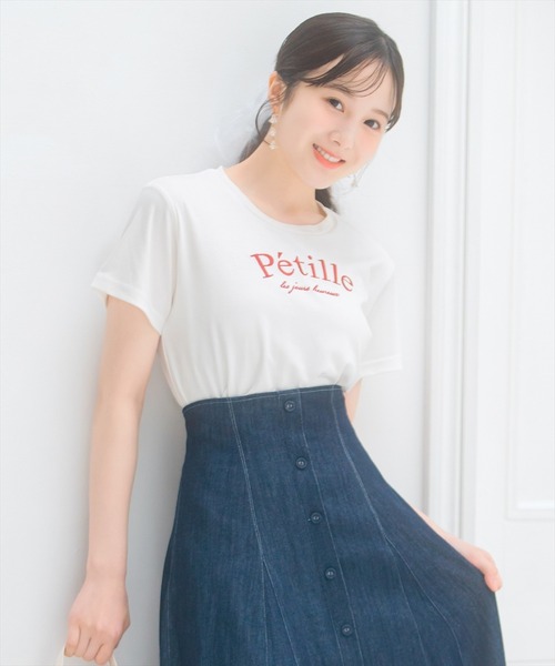 WILLSELECTION（ウィルセレクション）の「PetilleクルーネックTシャツ（Tシャツ/カットソー・レディース・ホワイト系その他/オフホワイト/ネイビー・FREE）」の4枚目の写真