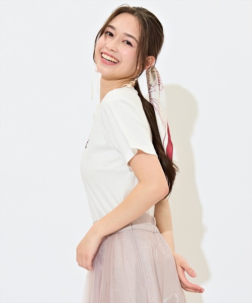 WILLSELECTION（ウィルセレクション）の「PetilleクルーネックTシャツ（Tシャツ/カットソー・レディース・ホワイト系その他/オフホワイト/ネイビー・FREE）」の10枚目の写真