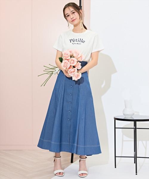 WILLSELECTION（ウィルセレクション）の「PetilleクルーネックTシャツ（Tシャツ/カットソー・レディース・ホワイト系その他/オフホワイト/ネイビー・FREE）」の21枚目の写真