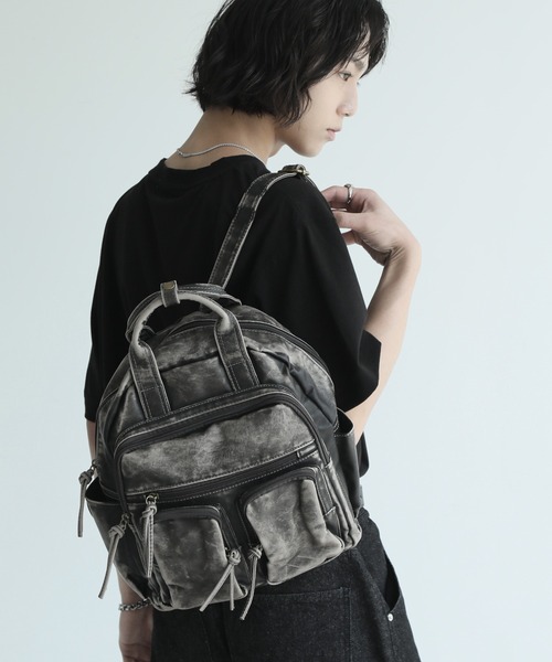 セール】ヴィンテージ加工 マルチポケットバッグパック（バックパック