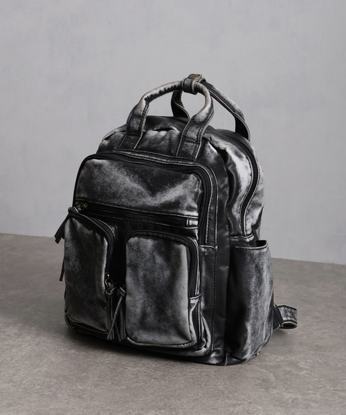 セール】ヴィンテージ加工 マルチポケットバッグパック（バックパック