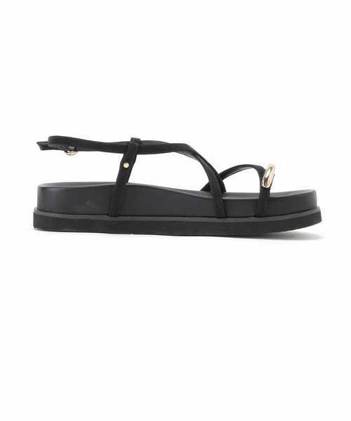 JOURNAL STANDARD relume（ジャーナルスタンダード　レリューム）の「《追加2》RELUME クロスストラッププラットフォームサンダル（サンダル・レディース・ブラック・23.5cm/24cm/24.5cm/25cm）」の9枚目の写真