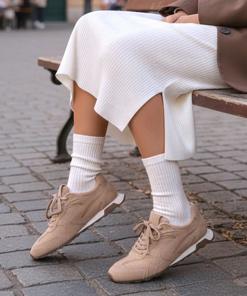 ASH(アッシュ)の「ASH/アッシュ【KASAR】軽量スエードスニーカー フラットソール 3cmヒール(スニーカー・レディース・ライトブラウン/アッシュブラウン/ベージュ/ピンク・36/37/38)」の13枚目の写真