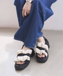 LE TALON | 《追加》KARIN TAKUBO×LE TALONフリルクロススリングバックサンダル(サンダル)