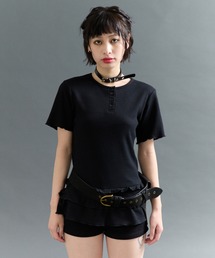 FTW（エフティダブリュー）の「WAFFLE LAYERED FRILL TOP（Tシャツ/カットソー）」